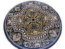 Rund Pietra Dura Inlay Marmor