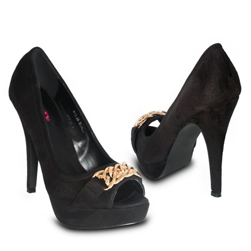 Schwarze peep toes - schwarze,