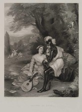 SHARPE (*1818) nach EASTLAKE (*1793), Gaston de Foix, Ritter mit Dame, um 1860,