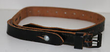 Wehrmacht Mantelriemen Schwarz Riemen Leder Zeltbahn Mint  Top Zustand