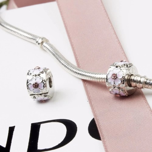 Neu versilbert rosa blume clip - rosa,