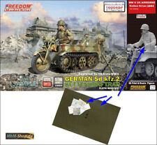 Sd.Kfz.2 Kettenkrad+US Airborne Figur(Lim. Edi.)+US Decke(Stoff) Maßstab 1:16