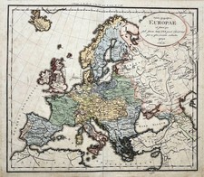 Europa Europe continent Kontinent map Karte 1788 Kupferstich engraving 1820