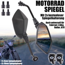 2*Motorrad Spiegel CFK