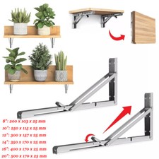 Klappkonsole Schwerlast, 2x Edelstahl Scharniere Klappbar, bis 150Kg Klapptisch.
