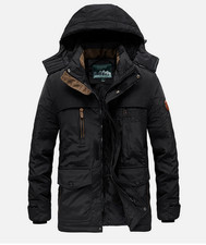 Herren Winter Parka wasserdicht - Gefütterte Outdoor Jacke warm