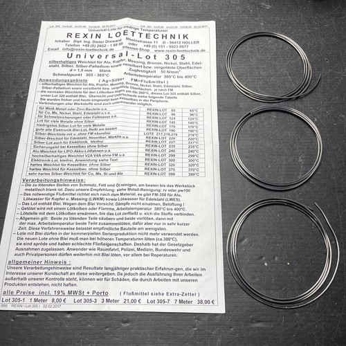 5mm rexin lot 305 - 1m, x