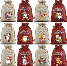 🎅 12 Jutesäckchen 10x14 cm