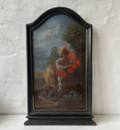 ölbild antik 1800 heiliger - um,
