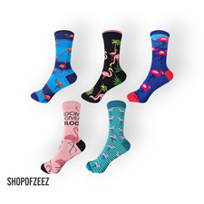 Flamingo Socken Unisex | Bunte Socken mit Vogelmotiv | Geschenkidee