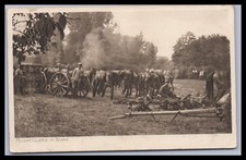 Ansichtskarte Feldpost Feldartillerie im Biwak - 1917