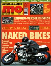 Zeitschrift MO Motorrad #9 von 1994 Enduro Test Naked Bikes Triumph Trident