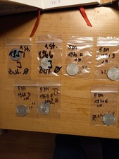 5 Deutsche Mark (Silberadler) Paket 1951 bis 1972