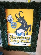 altes schweres Werbeschild auf Holzplatte von KLOSTERBRAUEREI ANDECHS 47 x 68 cm