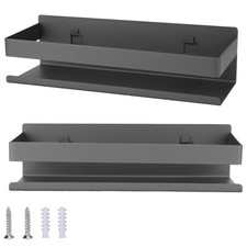 2x Küchenregal Gewürzregal Wandregal Regal Regalhalter Ablage Küche Bad Metall