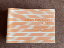 Fahrer Handbuch Honda XL 125S  XL 185S 1978
