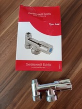 Eckventil 3/8 x 3/8 x 3/4 für nachträglichen Anschluss Spül- oder Waschmaschine