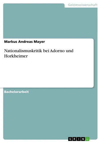 Nationalismuskritik bei adorno - nationalismuskritik,