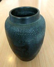 Natur Stein vase Dunkelgrüne