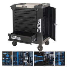 Werkzeugwagen Werkstattwagen 8 Schubladen 249 tlg. gefüllt Schaumeinlagen CR-V