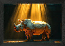 Gerahmtes Wandbild Nashorn im