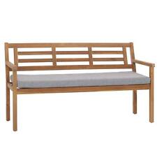 B-Ware Gartenbank MCW-N47, Massiv-Holz Akazie, Kissen grau