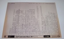 Ersatzteilkatalog auf Microfich VW Golf 3 III Typ 1H Cabrio 3. Generation ab ´99