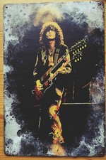 Alu Blechschild, 20x30cm, Jimmy Page, Led Zeppelin, Versandkostenfrei