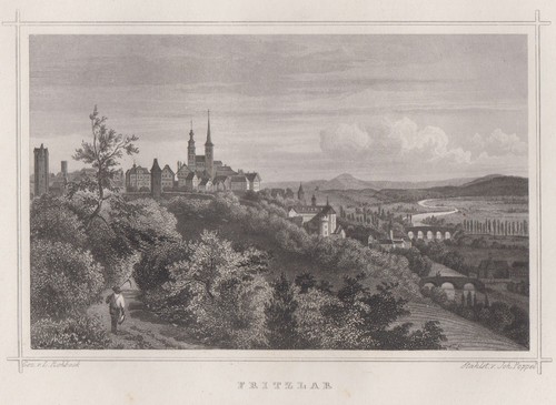 Fritzlar original stahlstich - fritzlar,