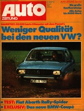 Zeitschrift Auto Zeitung #5 von 1975 BMW Coupe Fiat Abarth Rally Spider Passat