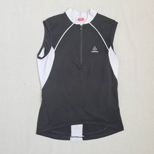 Loffler Damen Radtrikot Größe M Ärmellos Bike Shirt Oberteil 1/4 Reißverschlu...