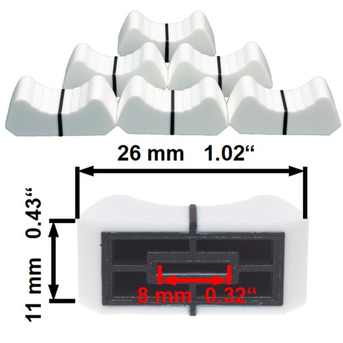 Sifam faderkappen 8mm weiss - faderkappen,