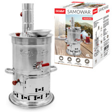 Holzkohle Samowar 4l Edelstahl