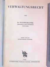 Verwaltungsrecht. Jellinek, Walter: