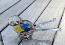 Bunte Vogelfigur  / Murano / Glas /Italien / Glasobjekt / Sammelfigur