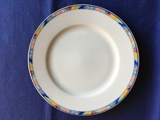 5 Teller Frühstücksteller Form Marienbad bunter Rand Porzellan Tchibo TCM