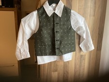 Weißes Hemd mit Weste Jungen Gr. 86/92