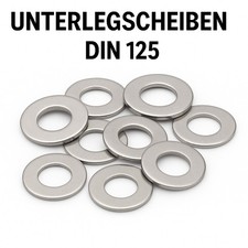 Unterlegscheiben Beilagscheiben U-Scheiben Verzinkt M3 - M30 DIN  125 A  140HV