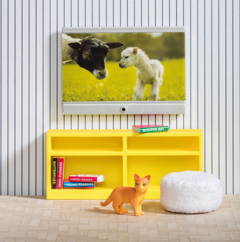Lundby puppenhausmöbel set - lundby, tv-set