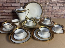 Hutschenreuther Hohenberg Kaffee, Kobaltblau/Gold,  CM Germany  22 Teille Mocca