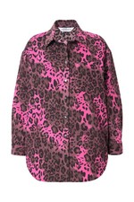 Studio Untold Damen große Größen Cord Hemd Oversize Shape Leoprint 838408