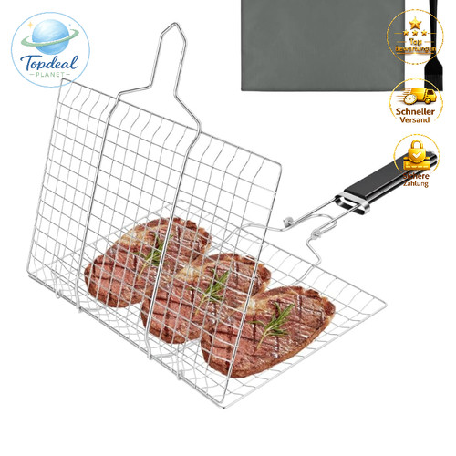 Grillkorb faltbar edelstahl - faltbar,