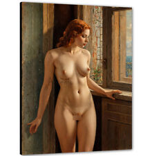 Nackte Frau am Fenster Erotik