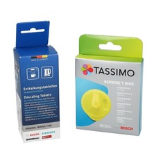 Bosch Angebotspaket Reinigungsdisc Tassimo 00621101 + Entkalkertabs 00311555 