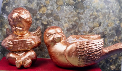 Taube engel bronzefarben - taube,