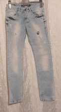 Jeanshose Gr.  29 Hose Amica Denim 99 Used Look  hellblau