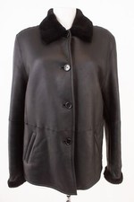 FOR EVER Leather for You Damen Jacke Lammfelljacke Winterjacke Gr. DE 42 Schwarz