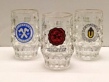 3 Glass Tankards Beer Mugs