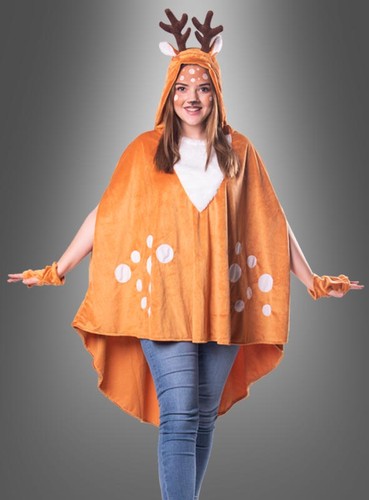 Kuschelweicher reh poncho - kuschelweicher,