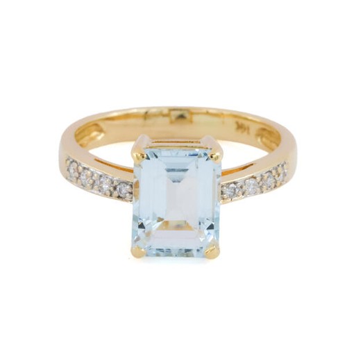 Ring mit aquamarin und - ring,